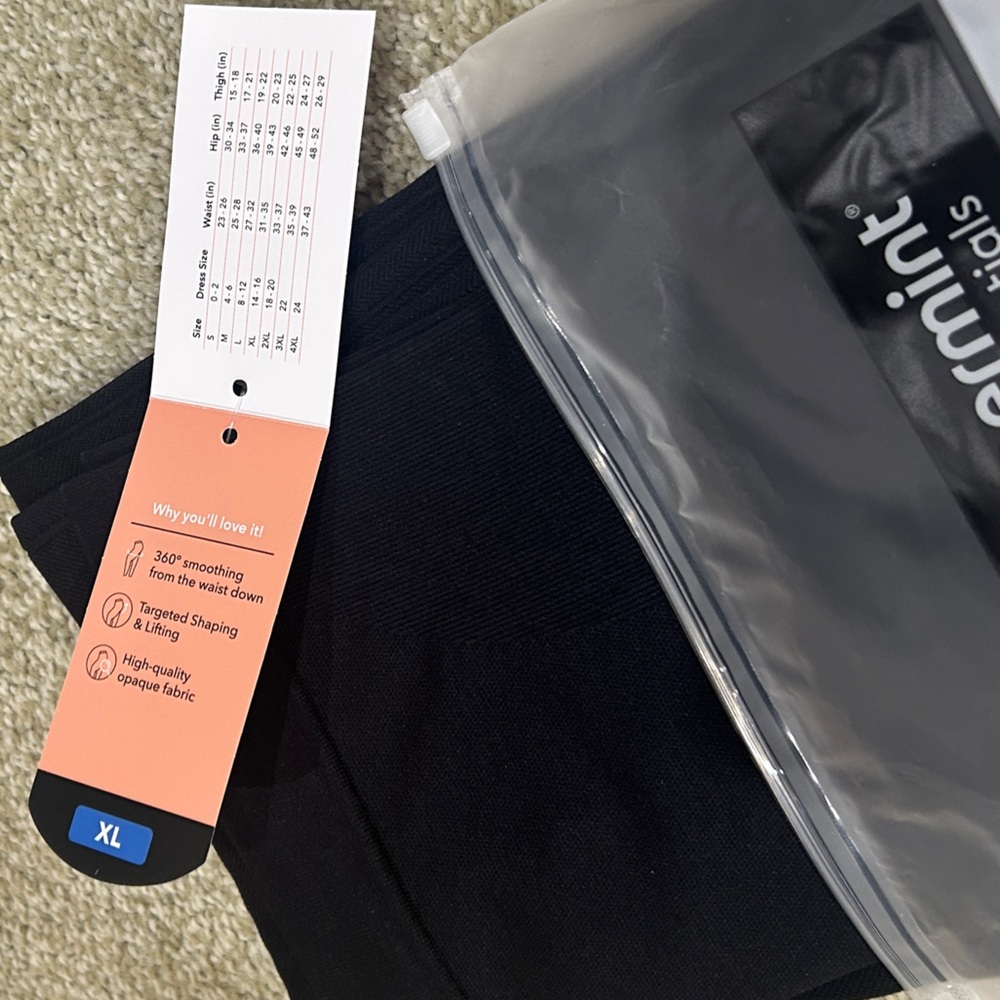 NWT Shapemint Black High Waisted Shaping Leggings size extra large - Picture 7 of 8